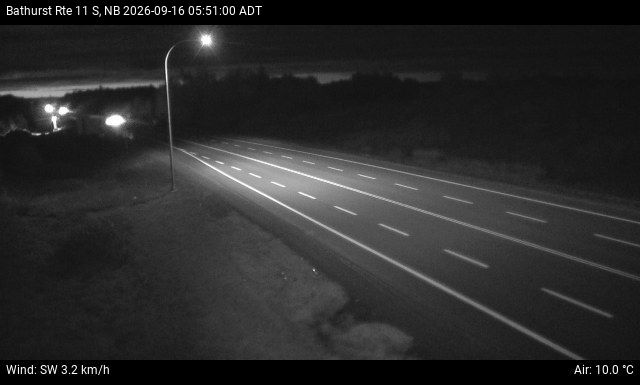 Web Cam image of Bathurst (NB Highway 11)