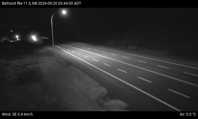 Web Cam image of Bathurst (NB Highway 11)