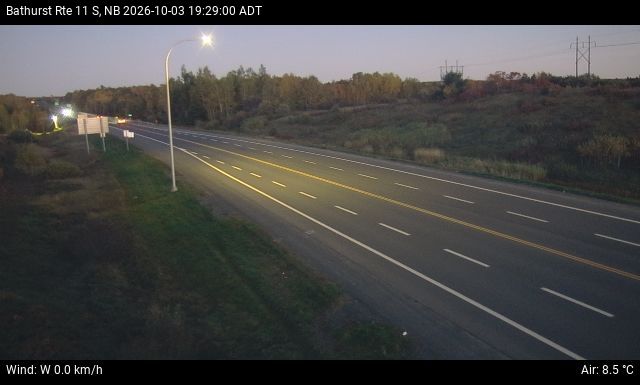 Web Cam image of Bathurst (NB Highway 11)