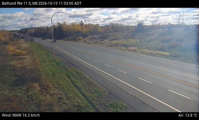 Web Cam image of Bathurst (NB Highway 11)