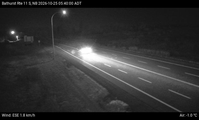 Web Cam image of Bathurst (NB Highway 11)