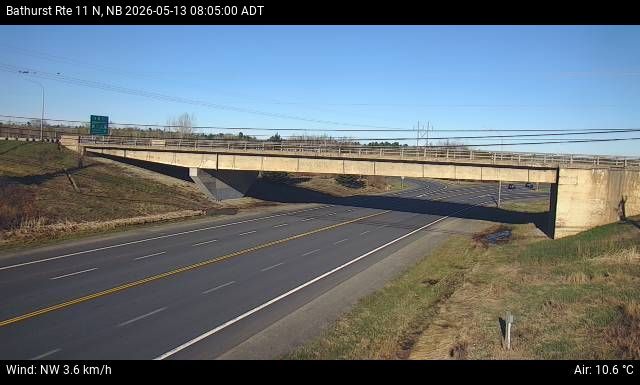 Web Cam image of Bathurst (NB Highway 11)