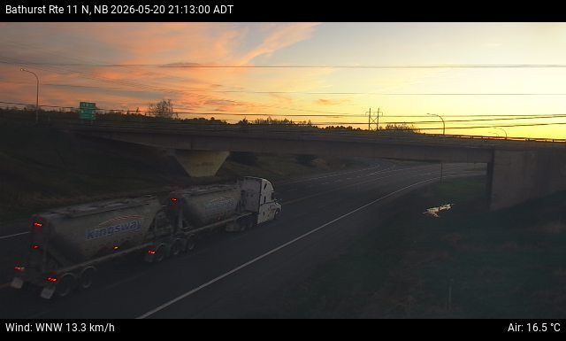 Web Cam image of Bathurst (NB Highway 11)