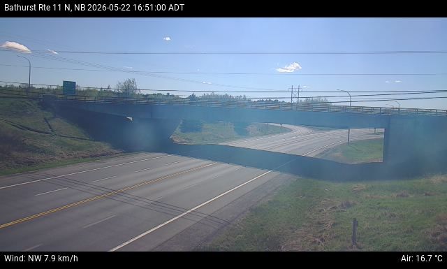 Web Cam image of Bathurst (NB Highway 11)
