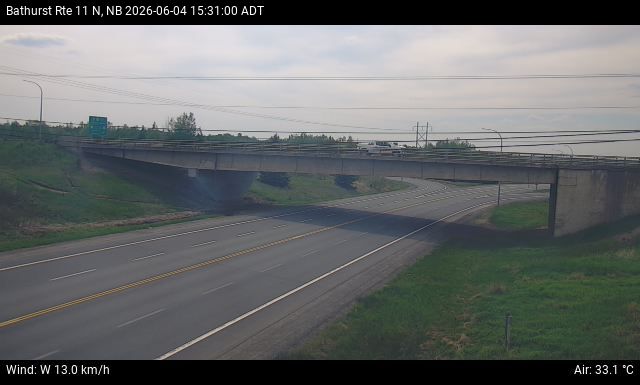Web Cam image of Bathurst (NB Highway 11)