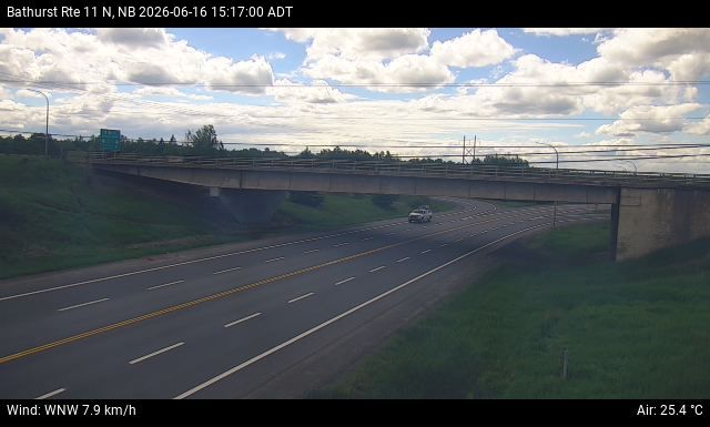 Web Cam image of Bathurst (NB Highway 11)