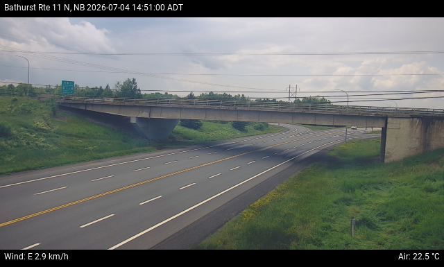 Web Cam image of Bathurst (NB Highway 11)