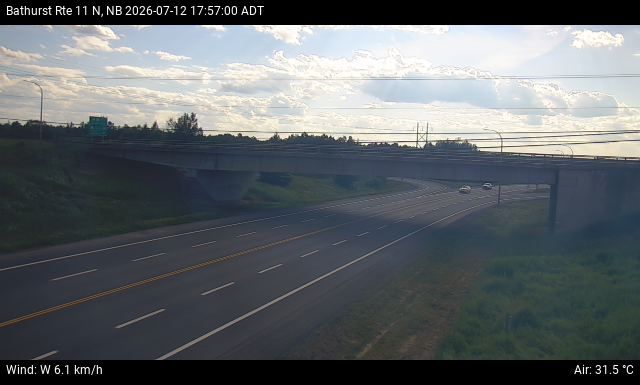 Web Cam image of Bathurst (NB Highway 11)