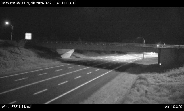 Web Cam image of Bathurst (NB Highway 11)