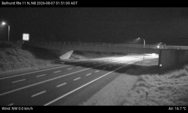Web Cam image of Bathurst (NB Highway 11)