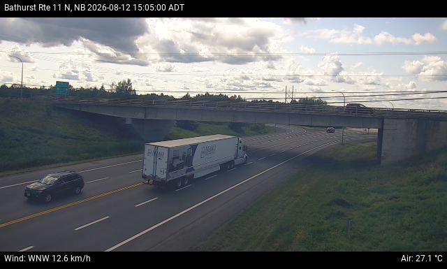 Web Cam image of Bathurst (NB Highway 11)