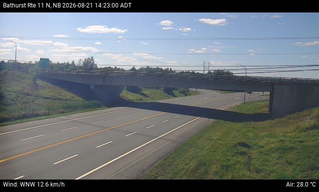 Web Cam image of Bathurst (NB Highway 11)