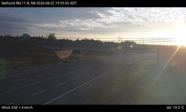 Web Cam image of Bathurst (NB Highway 11)