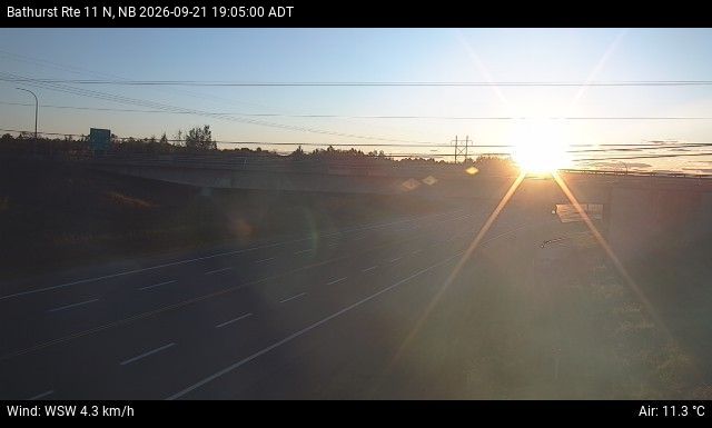 Web Cam image of Bathurst (NB Highway 11)