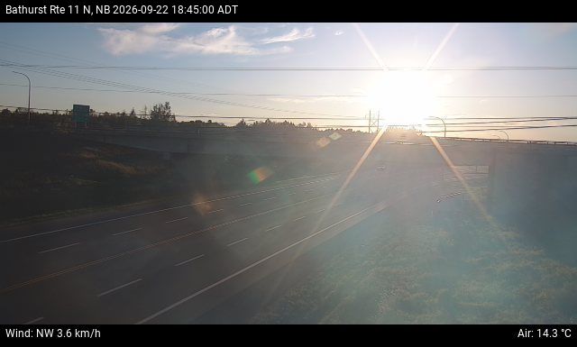 Web Cam image of Bathurst (NB Highway 11)