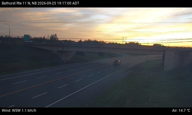 Web Cam image of Bathurst (NB Highway 11)