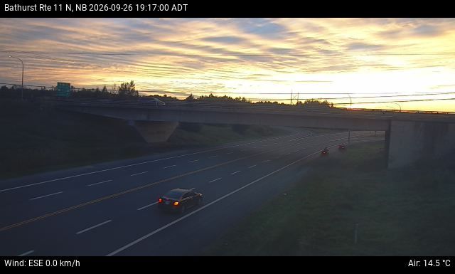 Web Cam image of Bathurst (NB Highway 11)