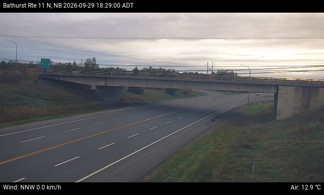 Web Cam image of Bathurst (NB Highway 11)