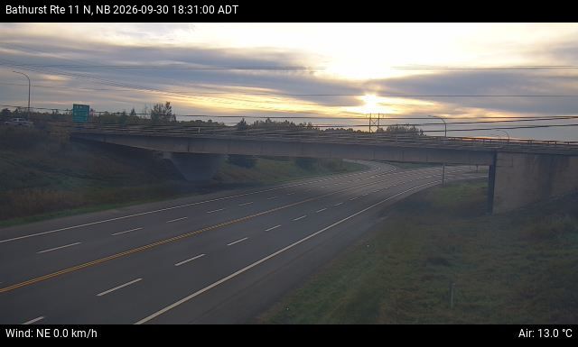 Web Cam image of Bathurst (NB Highway 11)