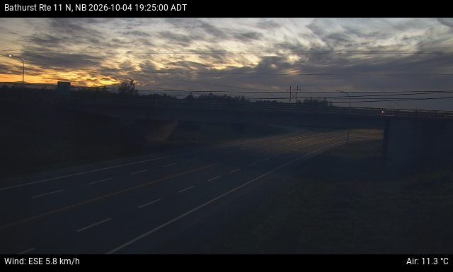 Web Cam image of Bathurst (NB Highway 11)