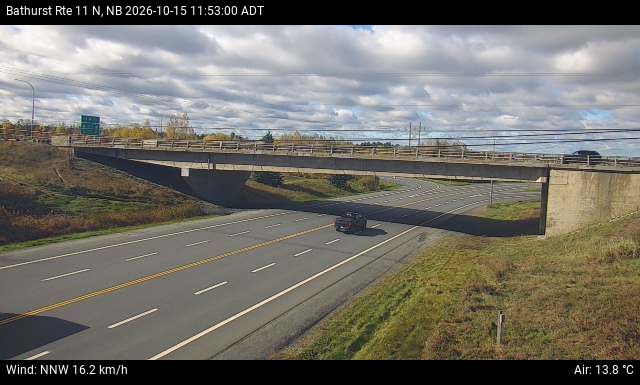 Web Cam image of Bathurst (NB Highway 11)