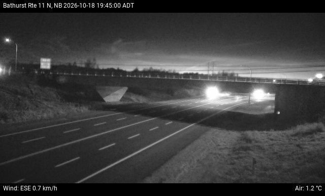 Web Cam image of Bathurst (NB Highway 11)
