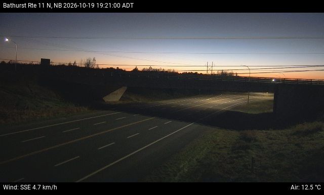 Web Cam image of Bathurst (NB Highway 11)