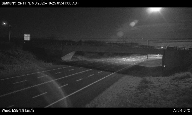 Web Cam image of Bathurst (NB Highway 11)