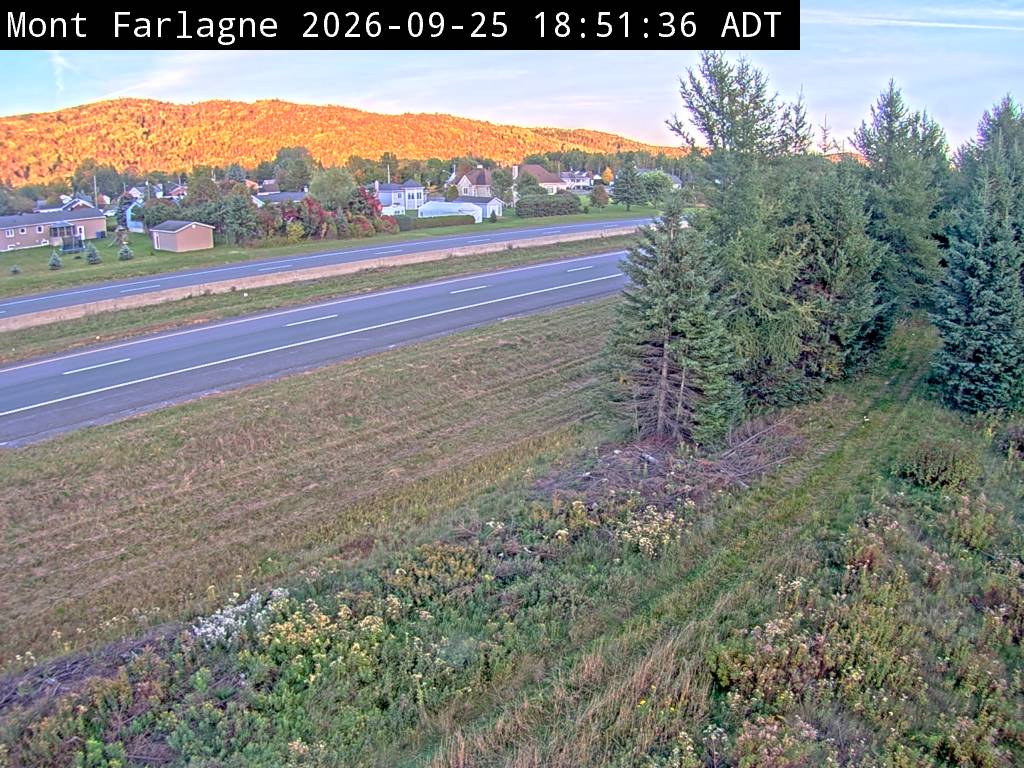 Web Cam image of Mont Farlagne (NB Highway 2)