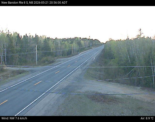 Web Cam image of New Bandon (NB Highway 8)