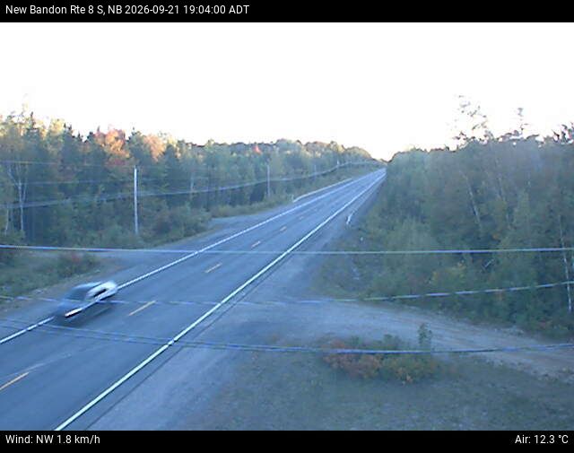 Web Cam image of New Bandon (NB Highway 8)