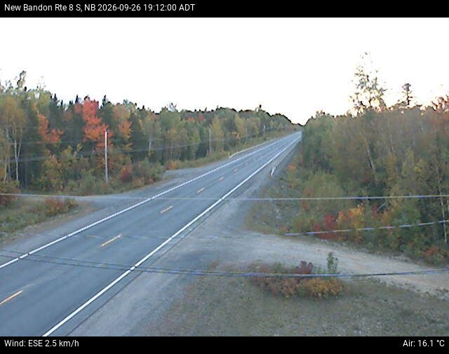 Web Cam image of New Bandon (NB Highway 8)