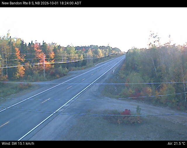 Web Cam image of New Bandon (NB Highway 8)