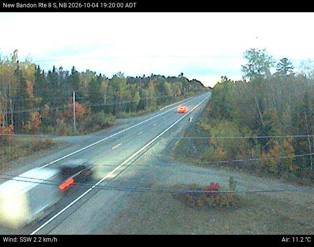 Web Cam image of New Bandon (NB Highway 8)