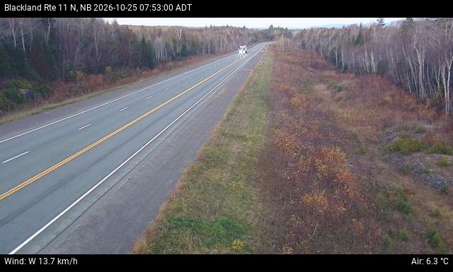 Web Cam image of Blackland (NB Highway 11)