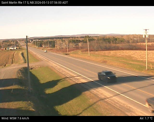 Web Cam image of St-Martin-de-Restigouche (NB Highway 17)
