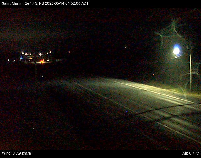 Web Cam image of St-Martin-de-Restigouche (NB Highway 17)
