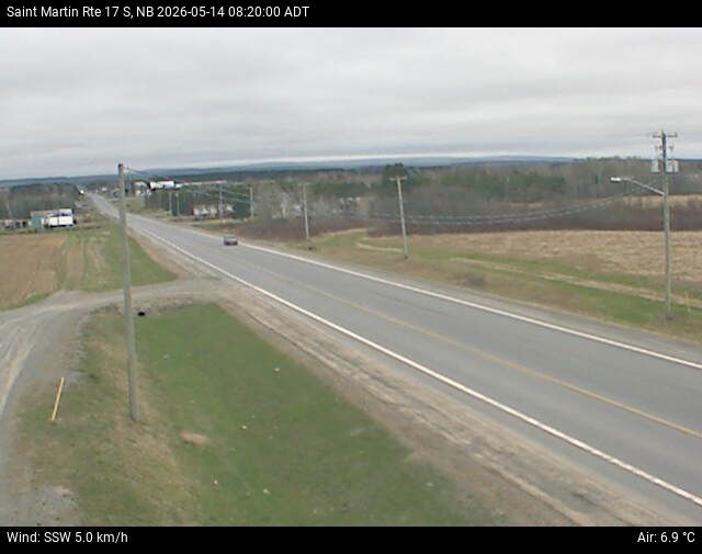 Web Cam image of St-Martin-de-Restigouche (NB Highway 17)
