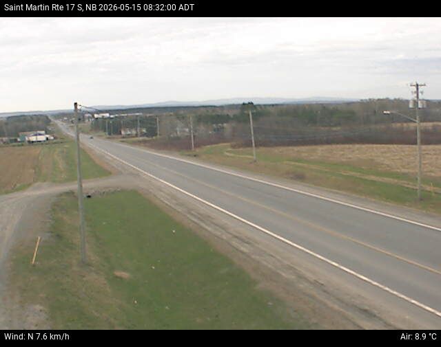 Web Cam image of St-Martin-de-Restigouche (NB Highway 17)