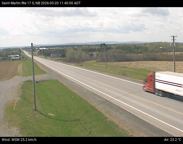 Web Cam image of St-Martin-de-Restigouche (NB Highway 17)
