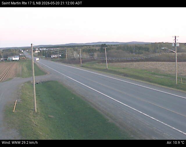 Web Cam image of St-Martin-de-Restigouche (NB Highway 17)
