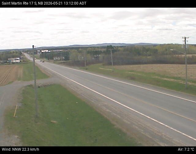 Web Cam image of St-Martin-de-Restigouche (NB Highway 17)