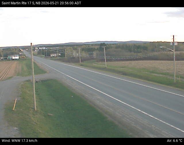 Web Cam image of St-Martin-de-Restigouche (NB Highway 17)