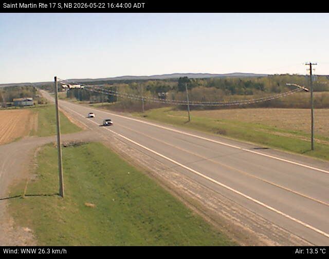 Web Cam image of St-Martin-de-Restigouche (NB Highway 17)