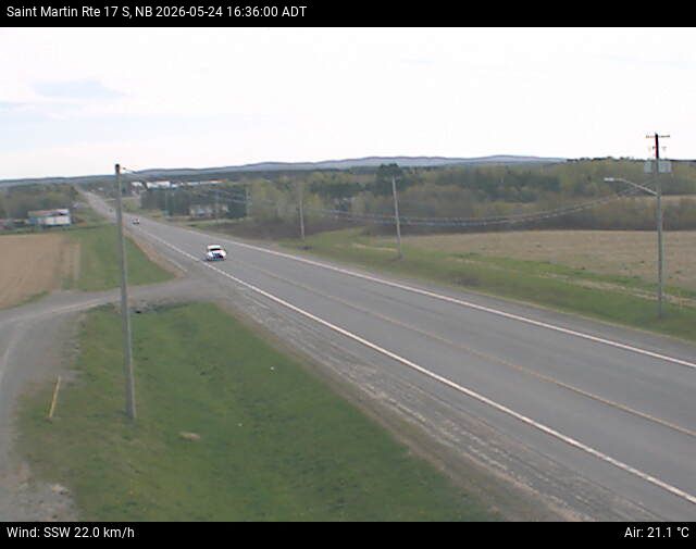 Web Cam image of St-Martin-de-Restigouche (NB Highway 17)