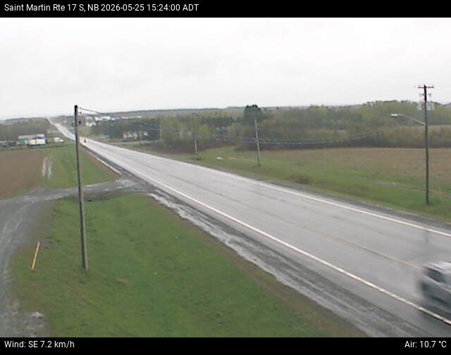Web Cam image of St-Martin-de-Restigouche (NB Highway 17)