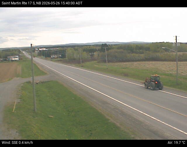 Web Cam image of St-Martin-de-Restigouche (NB Highway 17)