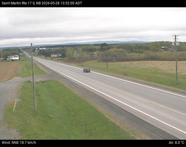 Web Cam image of St-Martin-de-Restigouche (NB Highway 17)