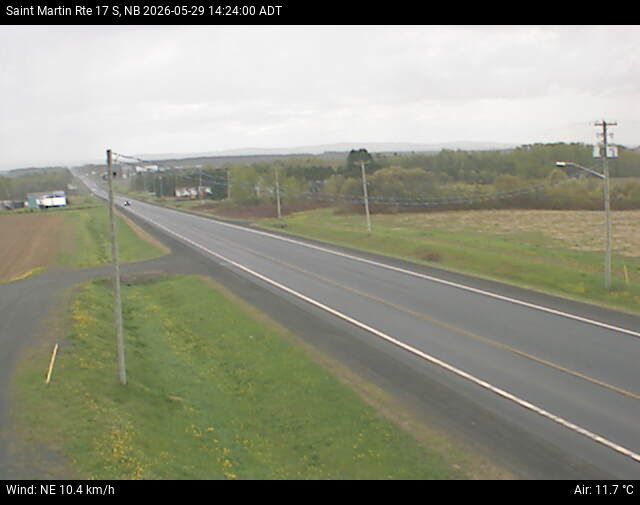 Web Cam image of St-Martin-de-Restigouche (NB Highway 17)