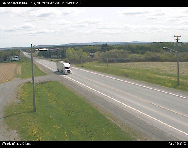 Web Cam image of St-Martin-de-Restigouche (NB Highway 17)